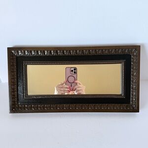Vintage Belart Masterpiece Collection Wall Mirror (1978) Ornate Dark Brown Frame